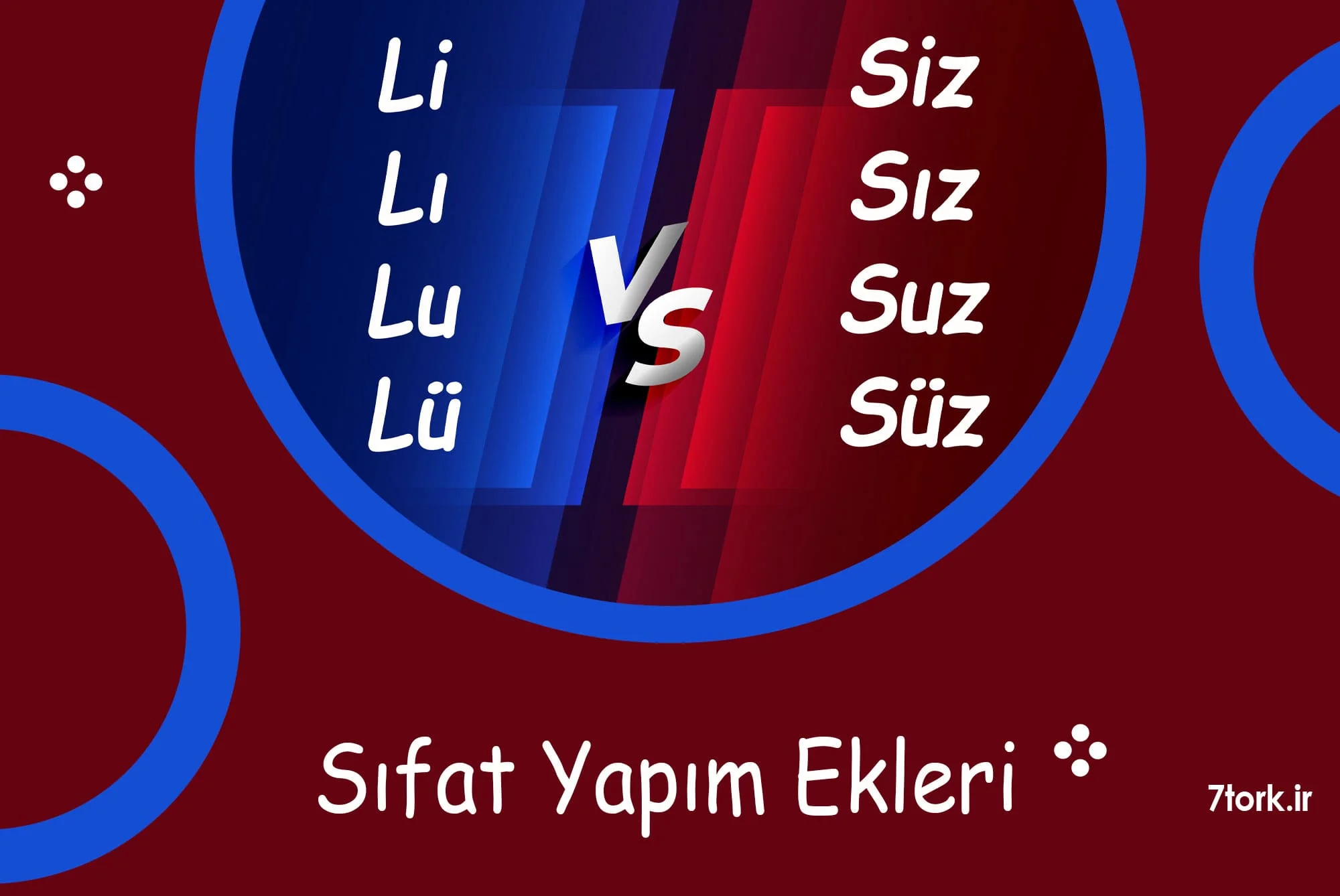 آموزش پسوند صفت ساز در ترکی استانبولی